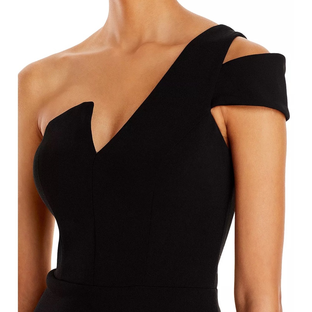 AQUA One-Shoulder Ruffled Gown - Picture 3 of 13
